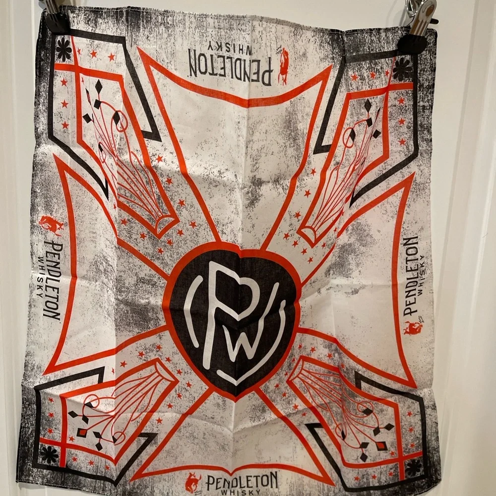 Pendleton Whiskey Black and Red Wall Tapestry